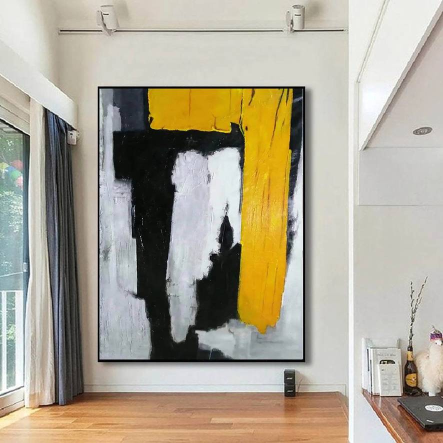 Canvas Original Black Painting Paintings Abstract Canvas Artwork WW40U